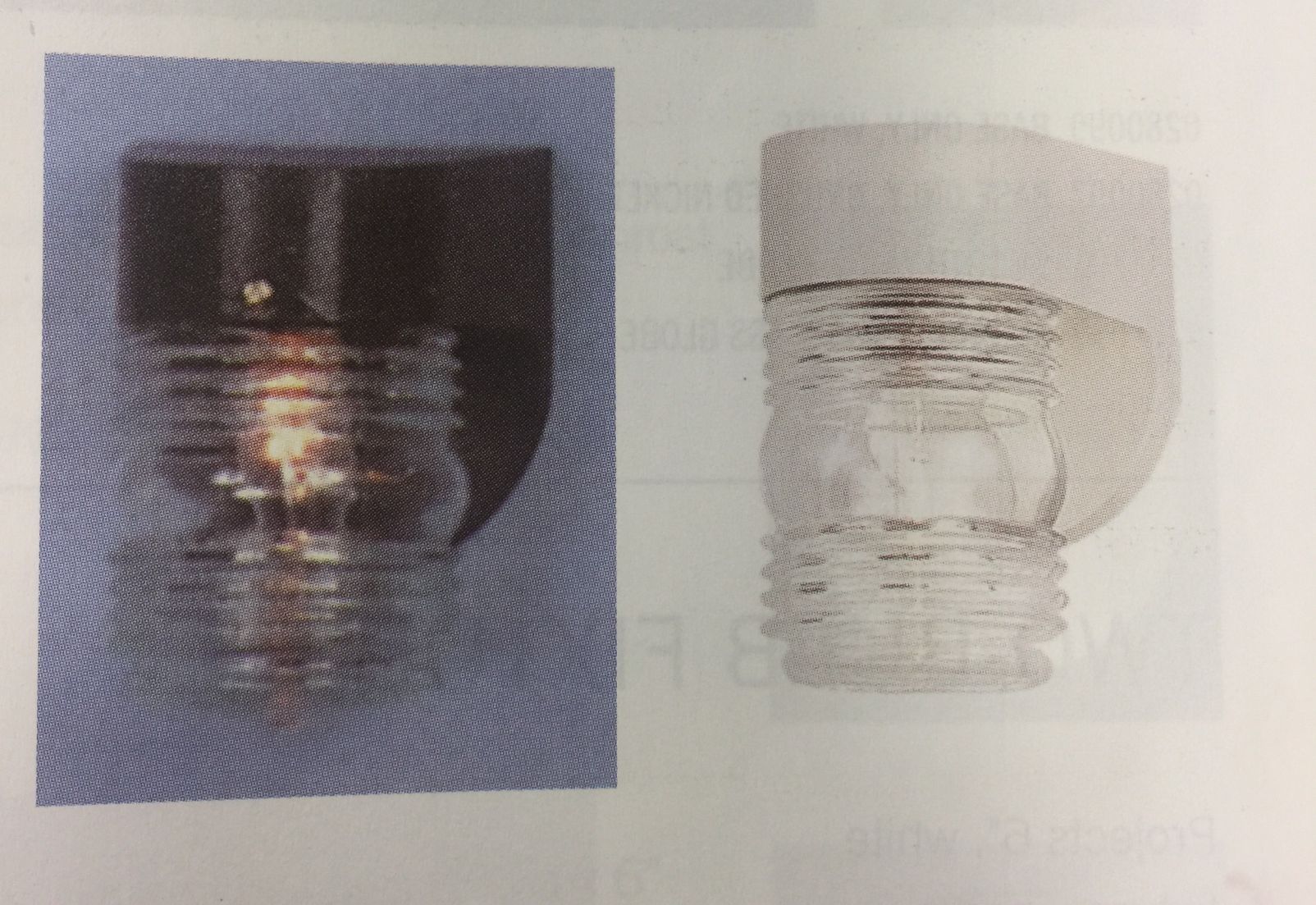 Light fixture exterior. White Plastic